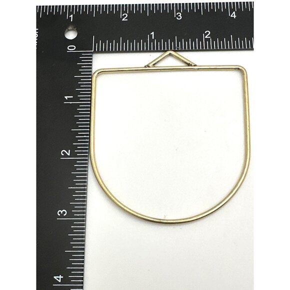 Gold Tone Triangle Top D-Ring Pendant Crafting Jewelry Making Inspo Fash - Picture 4 of 4